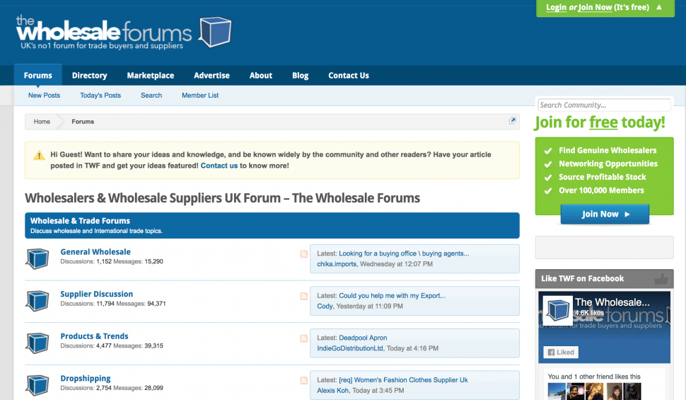 The Wholesale Forums.co.uk - Best wholesale forums to join
