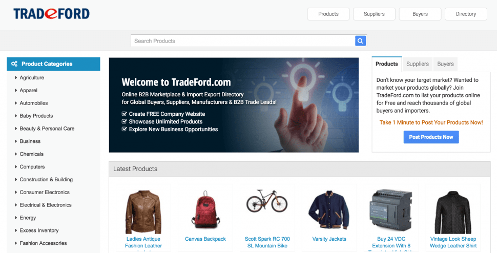 TradeFord - b2b trade sites in India 