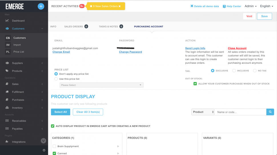 B2B ecommerce - Pricing List