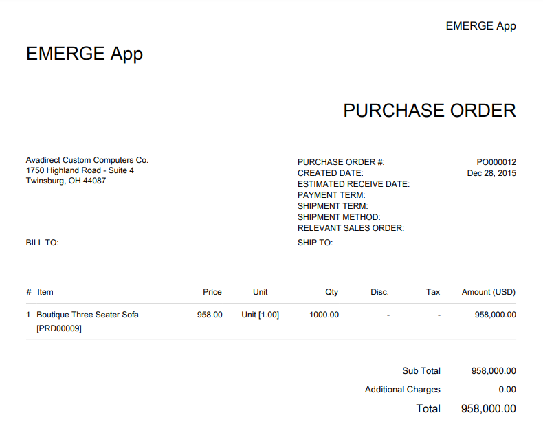 purchase order images